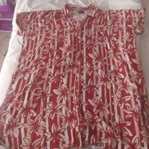 Floral burgundy & taupe dress